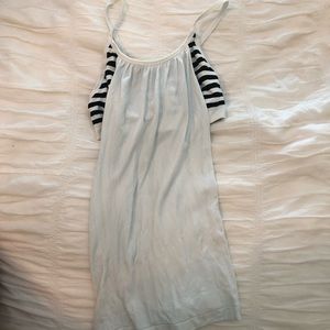 NUX white sports tank with built in bra!!